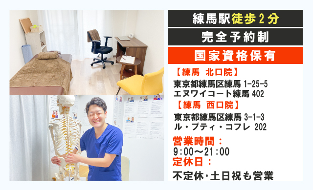 練馬駅から徒歩2分・夜21時まで営業